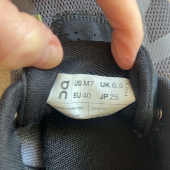 On Running Sneakers in Gray and Yellow - Picture 8 of 8